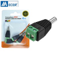 Connecteur mâle d'alimentation DC jack pour caméra BNC lot de 4 