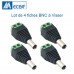 Connecteur mâle d'alimentation DC jack pour caméra BNC lot de 4 