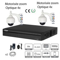 DAHUA Kit vidéo surveillance 2 caméras dômes extérieure motorisées avec Zoom 4X DAHUA Kit vidéo surveillance 2 caméras dômes extérieure motorisées avec Zoom 4X